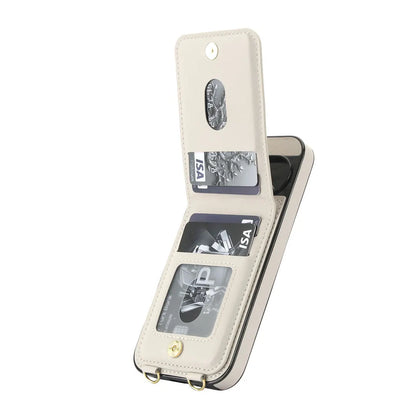 Phone case with 4 card slots on a white background