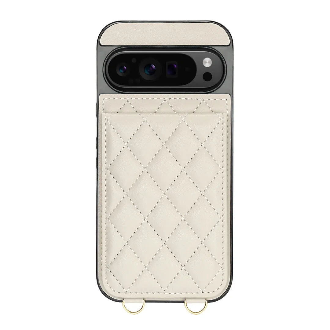 wallet Phone case with quilted design on a white background