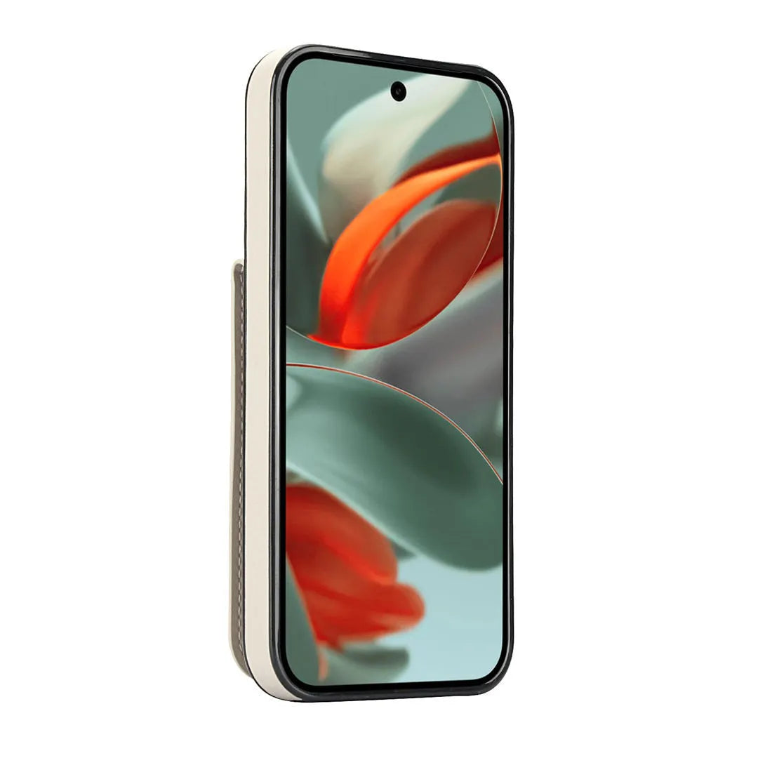 Smartphone with a colorful display on a white background
