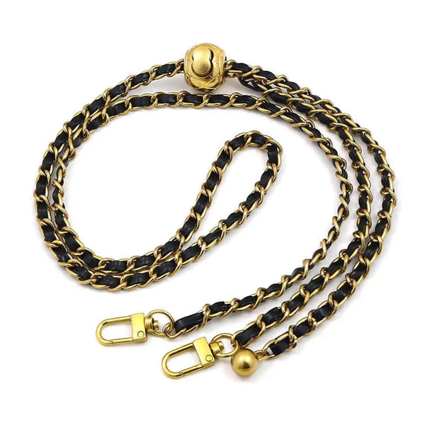 crossbody phone strap chain with clasp on a white background