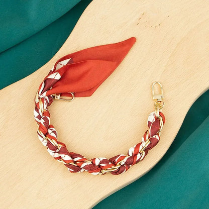 red diamonds scalf chain wristlet