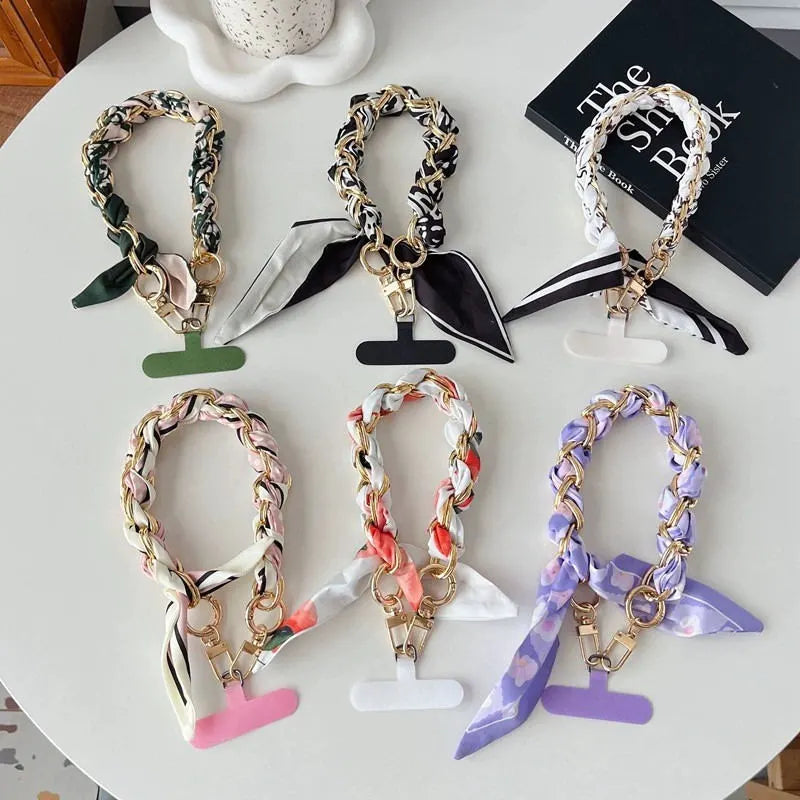 designer scalf chain wristlets with connector