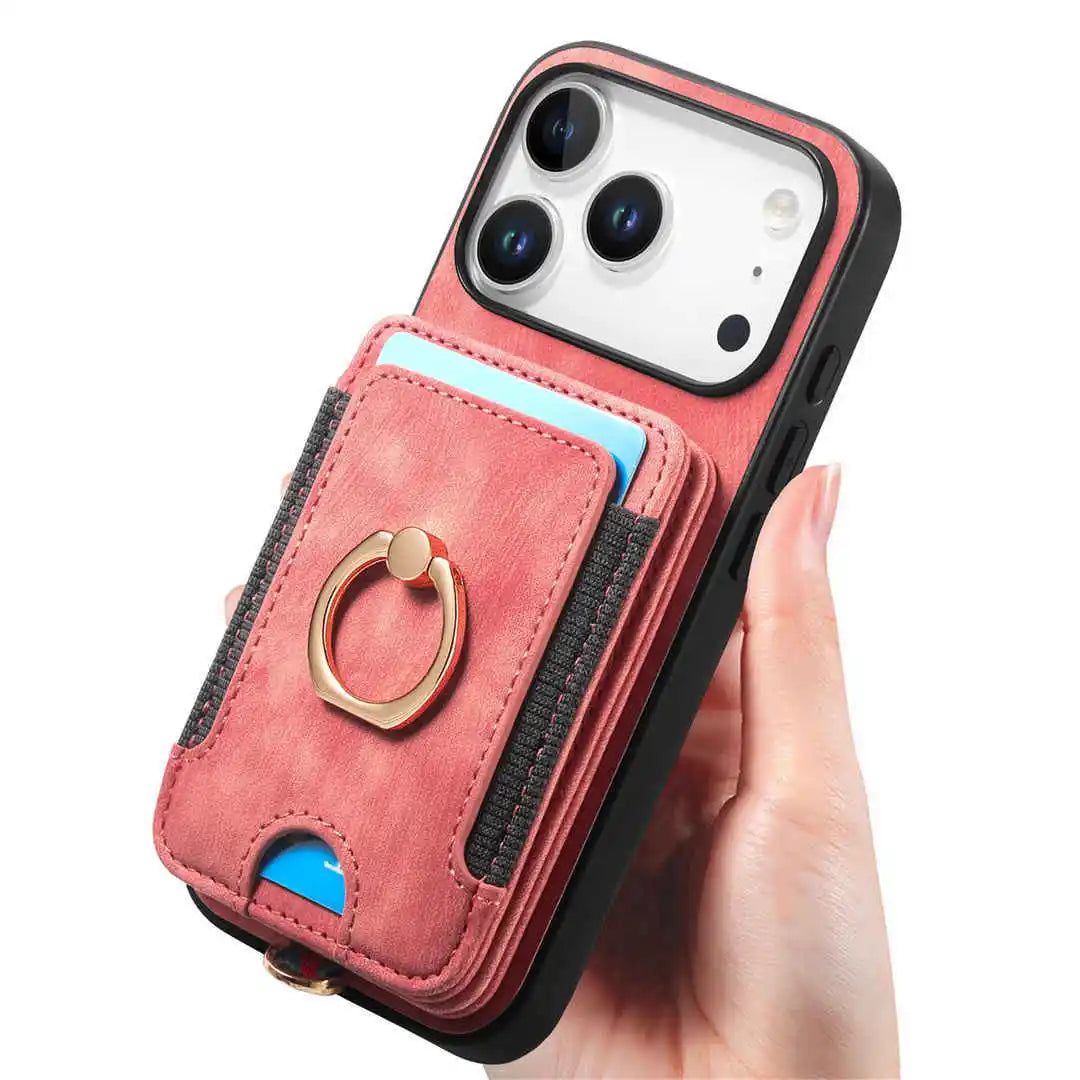 hand holding a iPhone wallet case