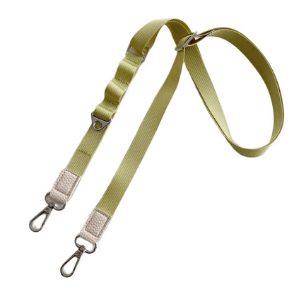 Green  crossbody phone strap with metal hooks on a white background