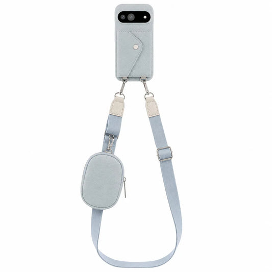 Google Pixel crossbody wallet case with strap and mini pouch product set