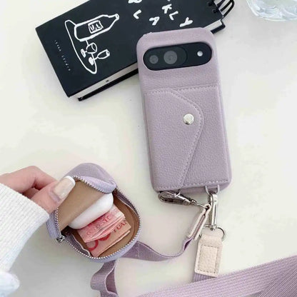 Google Pixel wallet phone case with adjustable crossbody strap