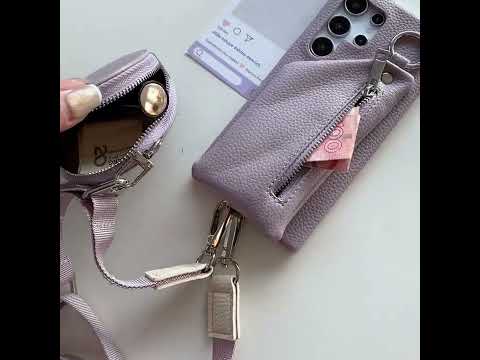 Crossbody leather samsung wallet case