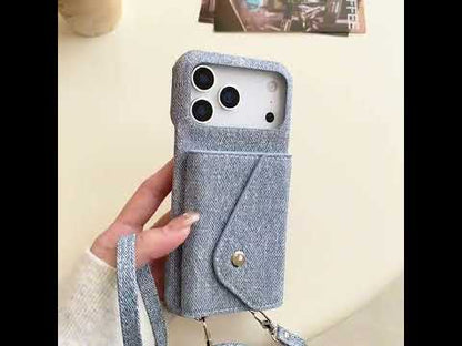 Crossbody Denim Wallet Phone case
