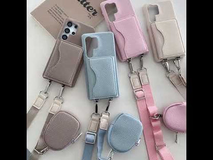 3-in-1 Crossbody Wallet Case Set for Samsung Galaxy
